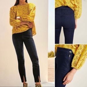 Anthro Pilcro Split Hem High Rise Skinny Jeans Size 30